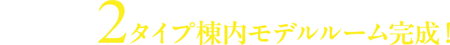 個性の異なる2タイプ棟内モデルルーム完成！